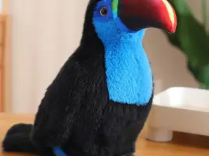 Plyšový pták tukan Plyšová Maskot Plyšová hračka Modrá 30cm
