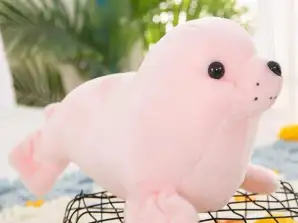 Plüsch Seal Plüsch Maskottchen Kuscheltier Pink 24cm