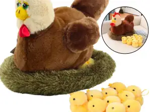 Poule en peluche Nid câlin Poussins Poulets 10pcs