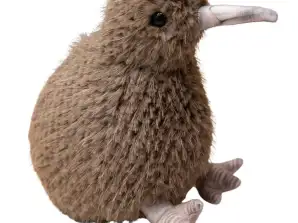 Plüschvogel Kiwi Plüsch Maskottchen Kuscheltier Dunkelbraun 17cm