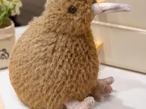 Plyšový Kiwi Pták Plyšový Maskot Plyšová Hračka Světle Hnědá 17cm