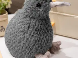 Plyšový Kiwi Pták Plyšový Maskot Plyšová Hračka Šedá 21cm