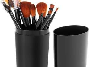 Pinceaux de maquillage 12 pcs noirs ensemble