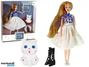 Kinder Puppe Kätzchen Puppe Lange Braune Haare