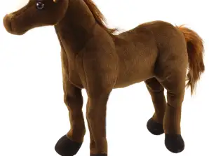Plüsch Pferd Plüsch Maskottchen Kuscheltier Dunkelbraun 40cm x 37cm