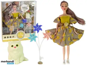 Emily Doll with Windmill Kitten for Kids