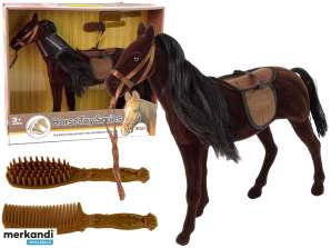 Horse figurine brown combing accessories