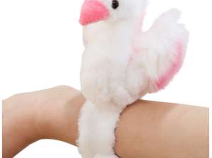 Plush Swan Mascot Wristband Bracelet White