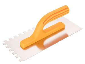 Trowel met tanden 10 x 10 x 10 mm. 280 x 130 mm