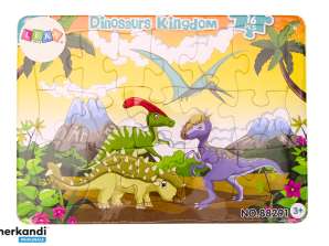 Puslespill For Barn Dinosaurer Fargerikt Brett 16 Deler