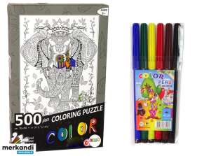 Malpuzzle 500 Teile Elefant