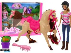 Anlily Jockey Pferd Puppenset Zubehör