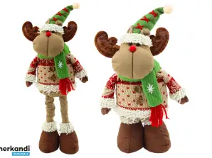 Renne de Noël pattes extensibles 45cm