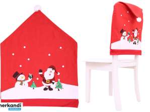 Weihnachtsstuhlbezug Rot 60cm x 48cm 1Stk.