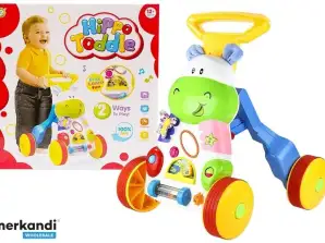 Vidám víziló tológép tükörgumi kerekekkel