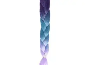 Tresses en cheveux synthétiques ombre ciel/violet W10342