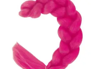 Tresses en cheveux synthétiques rose foncé