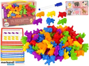 Giocattolo educativo Animali Task Cards Conteggio Sorter 60 pezzi