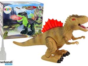 Dinosaurier speit Feuer Dampf glüht auf Batterien braun