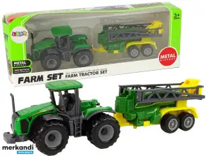 Landwirtschaftliches Fahrzeug Traktor mit Sprüher grün