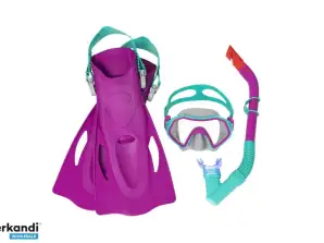 Dykning set för barn Rosa Mask. Fenor. Bestway Rör 25046