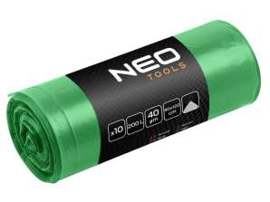 Afvalzakken 120 L. groen met tape. 40 mic. 10 stuks.