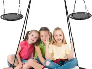 Stārķa Ligzdas Šūpuļtīkls 100 cm Melns