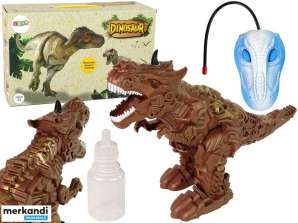 Remote Controlled Dinosaur Breathes Steam Projector Brown