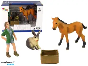 Sett med figurer Horse Light Animals.