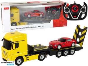 Bärgningsbil bil R/C Mercedes Benz 1:26 gul röd