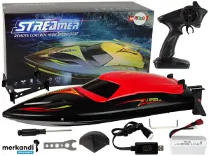 Bateau à moteur R/C 2.4G Rouge 35 KM/H