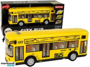 Autobus urbano giallo con azionamento a frizione 1:18
