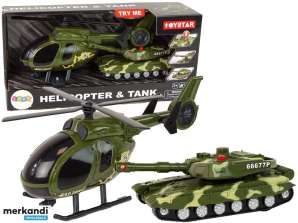 Militaire Set Tank Wrijving Aandrijving Helicopter