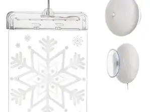 3D LED Stained Glass Snowflake OSI 00017223