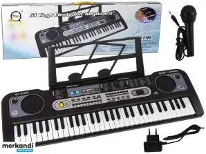 Tastatur mit Mikrofon Musikinstrument Schwarz