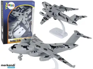 Grey Military Aircraft Camo UNITED Figurine HW 605