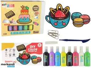 Pegatinas para ventanas Muebles Dulces DIY 8 Colores Purpurina