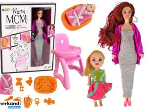 Zwangere Baby Doll Lang Haar Accessoires