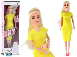 Bambola incinta mamma bambino Lala giallo gravidanza