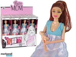 Zwangere Baby Doll Blauwe Jurk