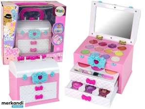Schoonheidset in Roze Witte Koffer