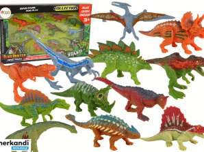 Dinosaurus Beeldjes Set 12 delig Kleurrijk