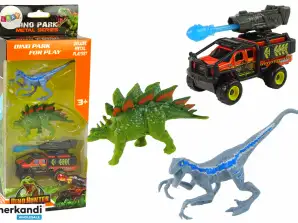 Dinosaur Figurer Sæt Auto Rocket Blå