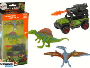 Dinosaurus beeldjes Set Auto Rocket Oranje