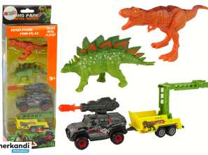 Dinosaurier Set Auto Rocket Anhänger