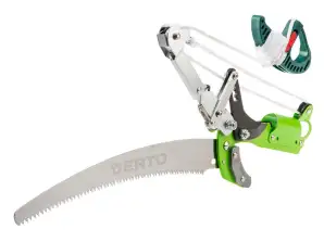 Kettenhandschneider mit Getriebe und Gartensäge. Schnittdurchmesser für den Schneider 30 mm