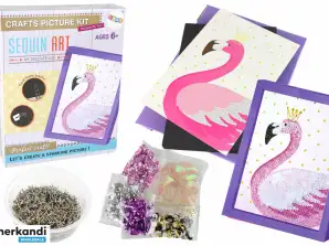 Creative DIY Set Sequins Pins Flamingo Frame