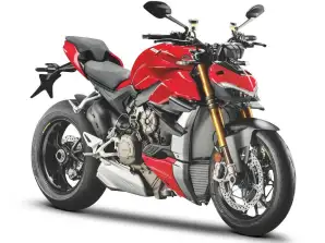 Ducati super naken v4 motorsykkelmodell med stativ
