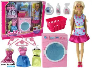 Anlily Doll Set di accessori per il bucato Lavatrice XXL