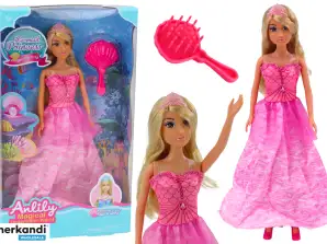 Anlily Meerjungfrau Puppe Prinzessin Rosa Kleid Bürste